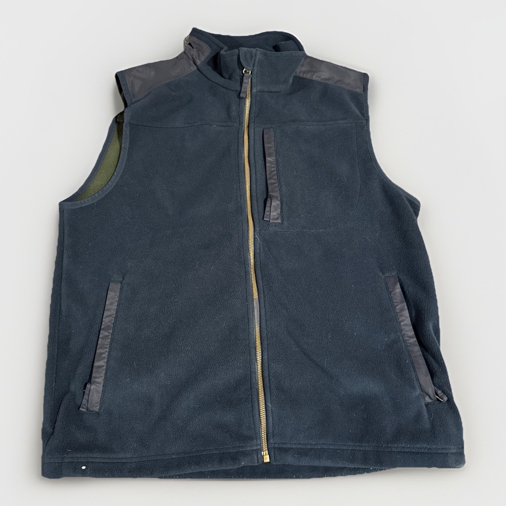 Orvis Vest Mens Medium Blue Full Zip Outdoor Fishing Casual Knit Sweater